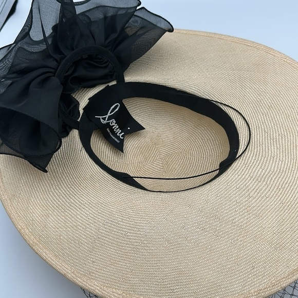 Sonni San Francisco Vintage Wide Brim Cartwheel Fascinator Hat main image 8